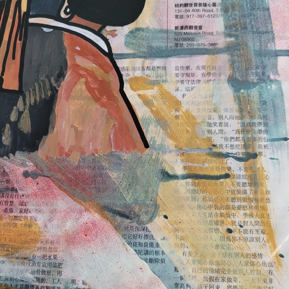 Girl With a Pearl Earring Mixed Media Painting, Vermeer, 11x14 - Picture 7 of 7